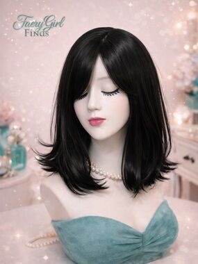 Black Styled Women's Wig - Natural Shine Shoulder-Length